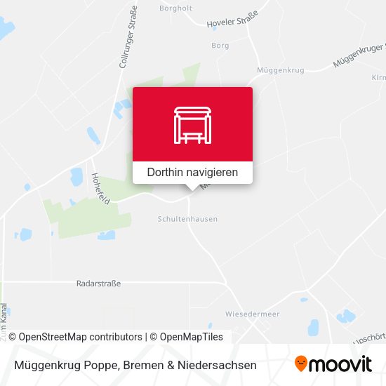 Müggenkrug Poppe Karte