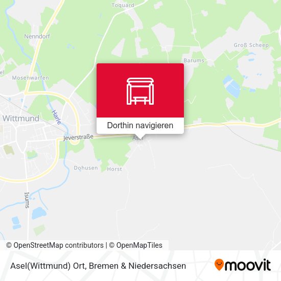 Asel(Wittmund) Ort Karte