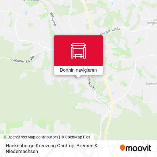 Hankenberge Kreuzung Ohntrup Karte