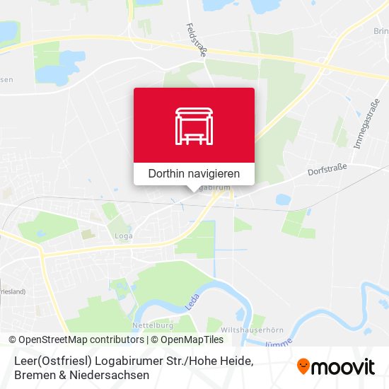 Leer(Ostfriesl) Logabirumer Str. / Hohe Heide Karte