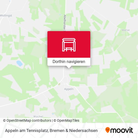 Appeln am Tennisplatz Karte