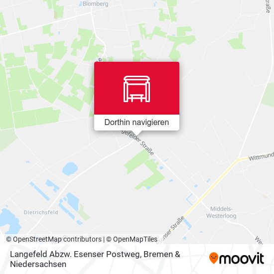 Langefeld Abzw. Esenser Postweg Karte