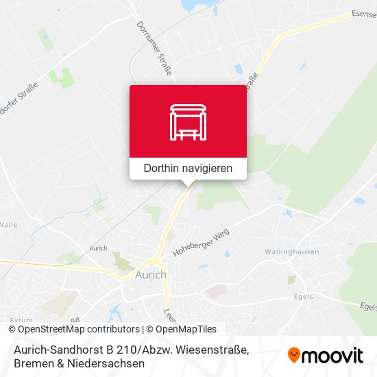 Aurich-Sandhorst B 210 / Abzw. Wiesenstraße Karte
