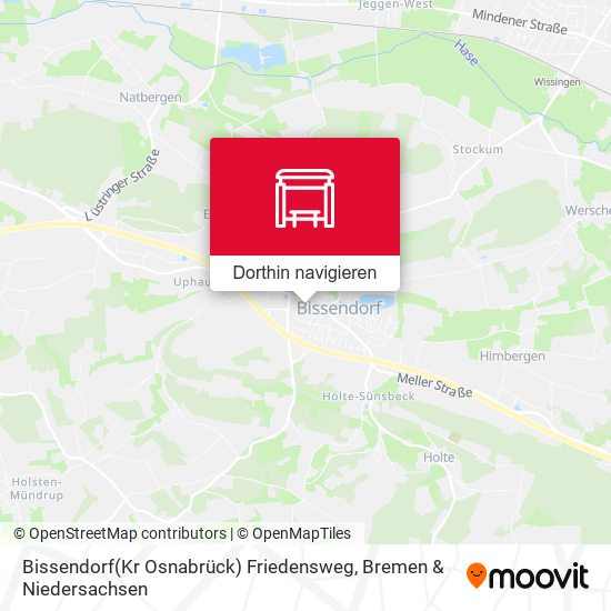 Bissendorf(Kr Osnabrück) Friedensweg Karte