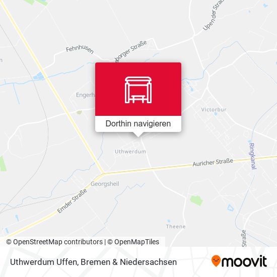 Uthwerdum Uffen Karte