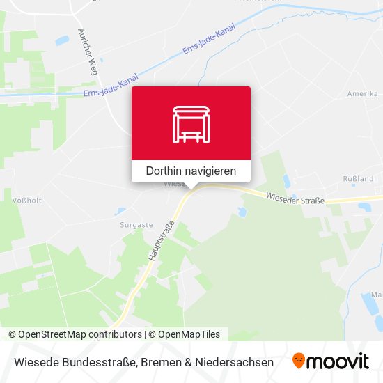 Wiesede Bundesstraße Karte