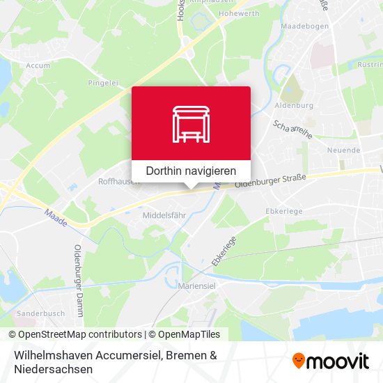 Wilhelmshaven Accumersiel Karte