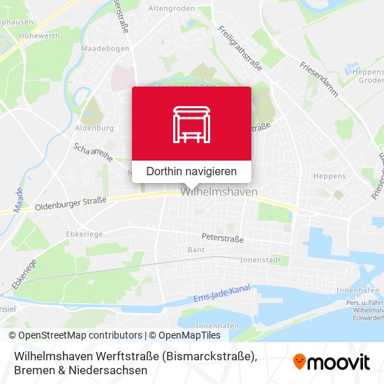 Wilhelmshaven Werftstraße (Bismarckstraße) Karte