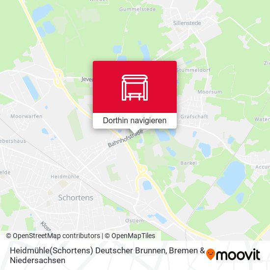 Heidmühle(Schortens) Deutscher Brunnen Karte