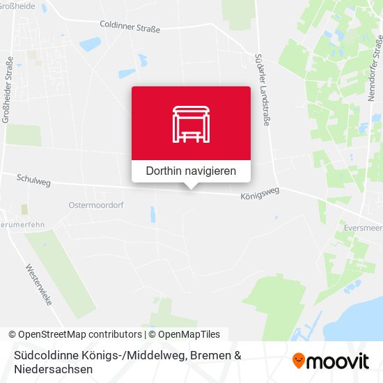 Südcoldinne Königs-/Middelweg Karte