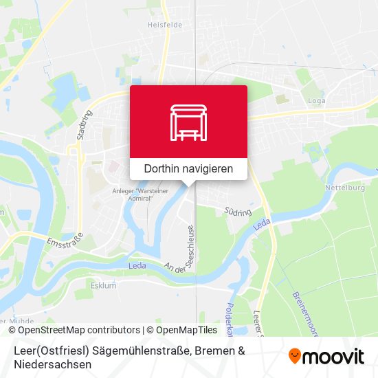 Leer(Ostfriesl) Sägemühlenstraße Karte