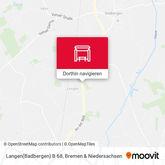 Langen(Badbergen) B 68 Karte