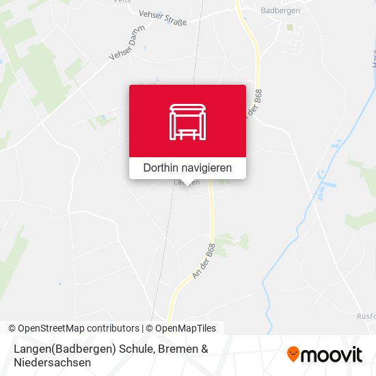 Langen(Badbergen) Schule Karte