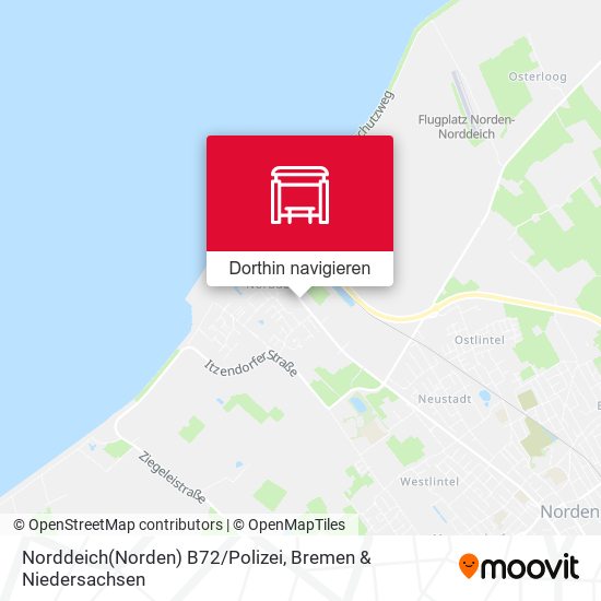 Norddeich(Norden) B72/Polizei Karte
