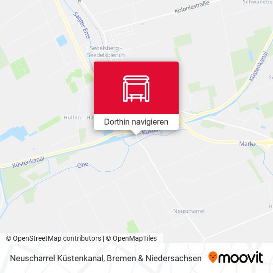 Neuscharrel Küstenkanal Karte