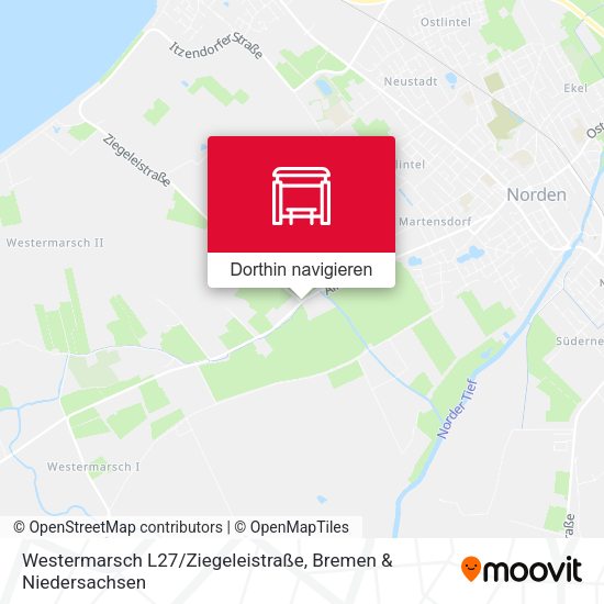 Westermarsch L27 / Ziegeleistraße Karte