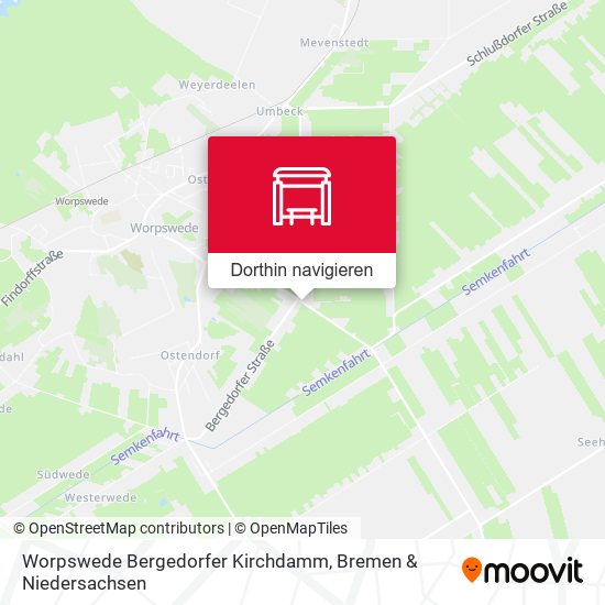 Worpswede Bergedorfer Kirchdamm Karte