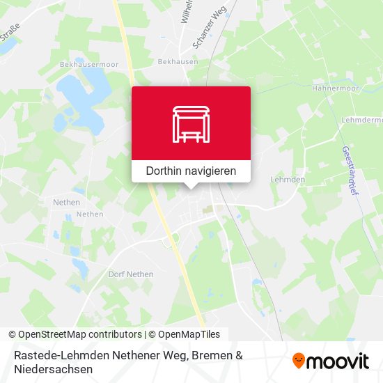 Rastede-Lehmden Nethener Weg Karte