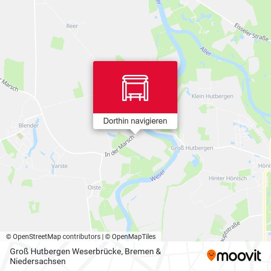 Groß Hutbergen Weserbrücke Karte