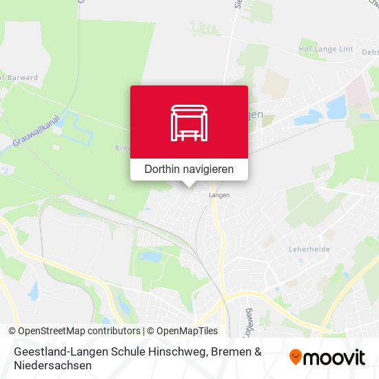Geestland-Langen Schule Hinschweg Karte