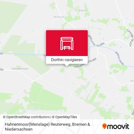 Hahnenmoor(Menslage) Reuterweg Karte