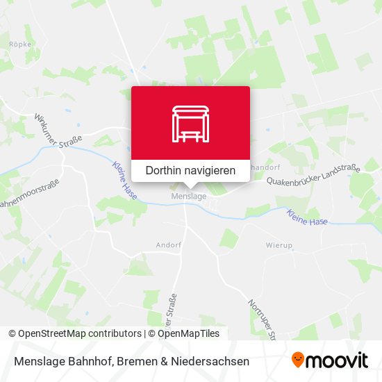 Menslage Bahnhof Karte