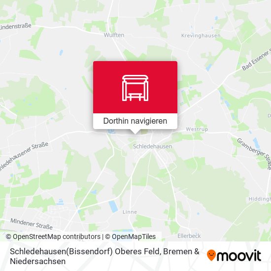 Schledehausen(Bissendorf) Oberes Feld Karte