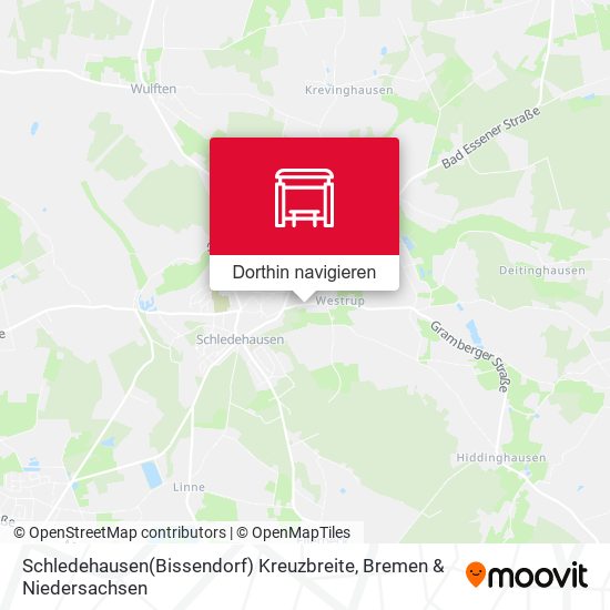 Schledehausen(Bissendorf) Kreuzbreite Karte