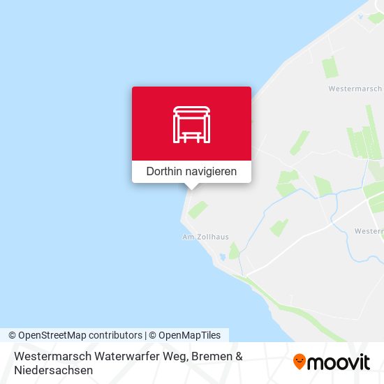 Westermarsch Waterwarfer Weg Karte