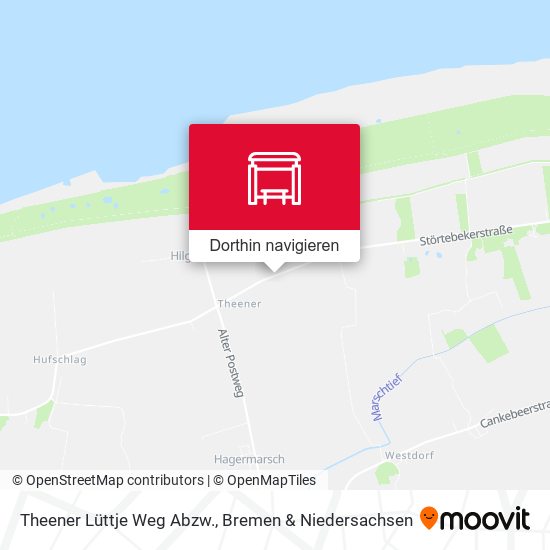 Theener Lüttje Weg Abzw. Karte
