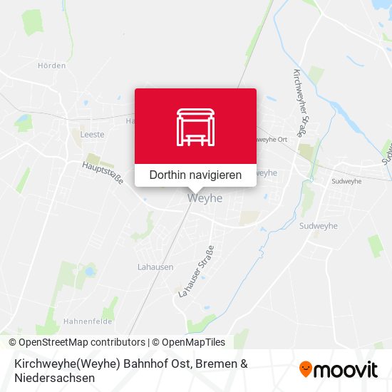 Kirchweyhe(Weyhe) Bahnhof Ost Karte