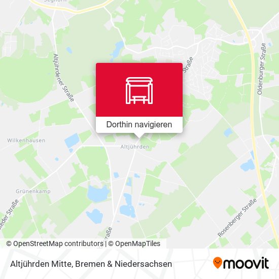 Altjührden Mitte Karte