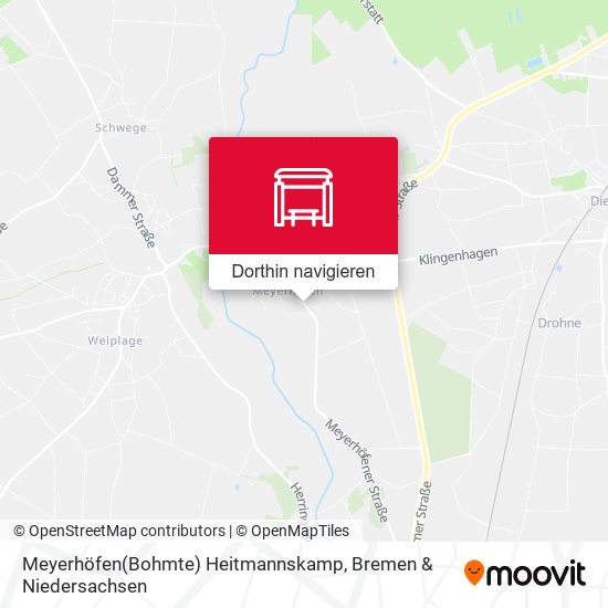 Meyerhöfen(Bohmte) Heitmannskamp Karte