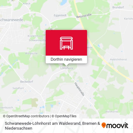 Schwanewede-Löhnhorst am Waldesrand Karte