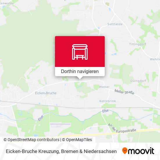 Eicken-Bruche Kreuzung Karte