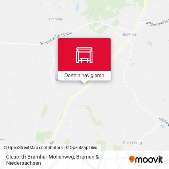 Clusorth-Bramhar Möllenweg Karte