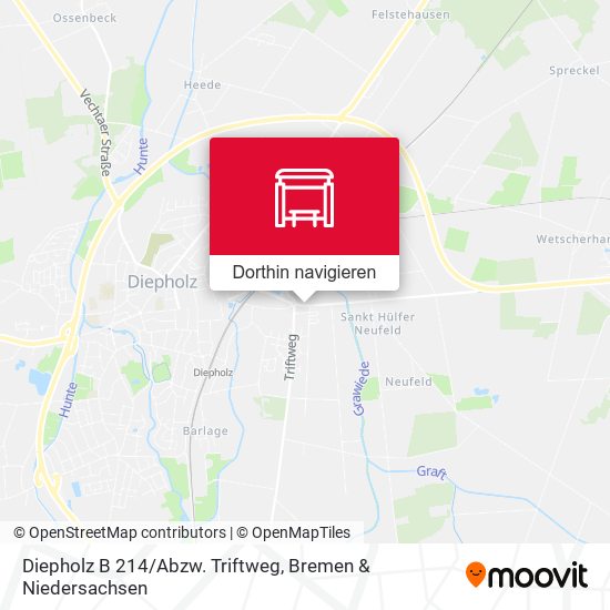 Diepholz B 214/Abzw. Triftweg Karte