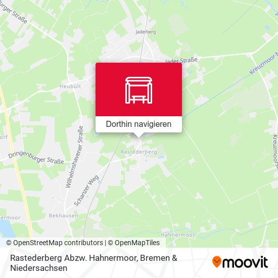 Rastederberg Abzw. Hahnermoor Karte