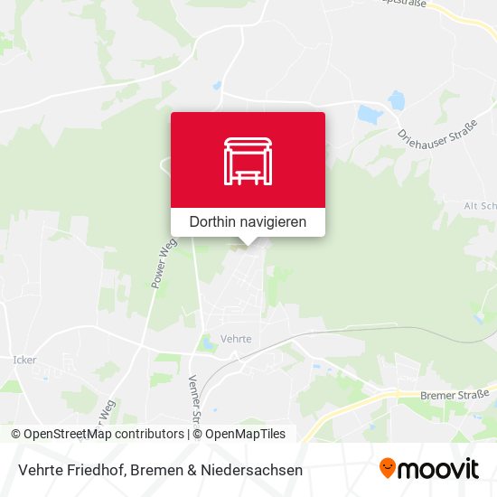 Vehrte Friedhof Karte