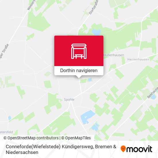Conneforde(Wiefelstede) Kündigersweg Karte