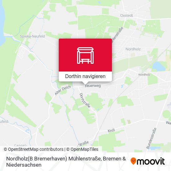 Nordholz(B Bremerhaven) Mühlenstraße Karte
