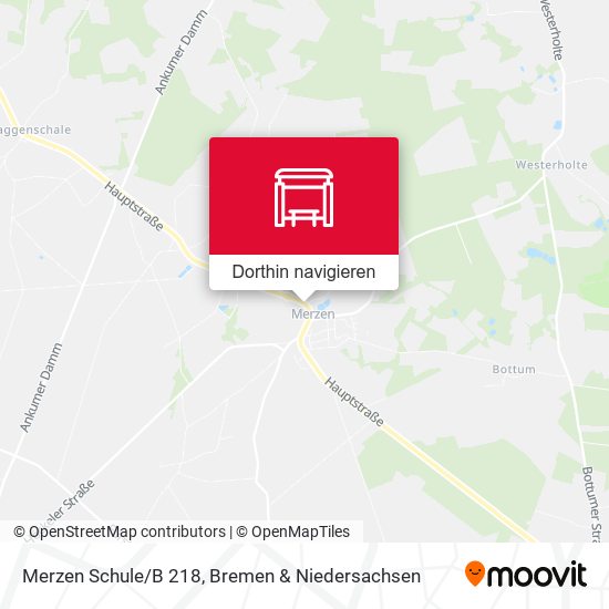 Merzen Schule/B 218 Karte