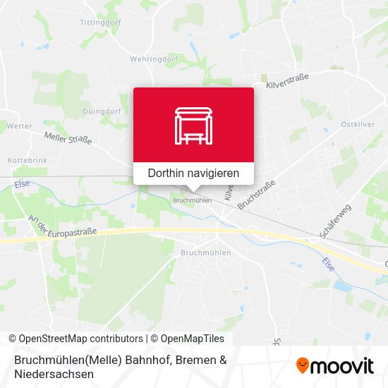 Bruchmühlen(Melle) Bahnhof Karte