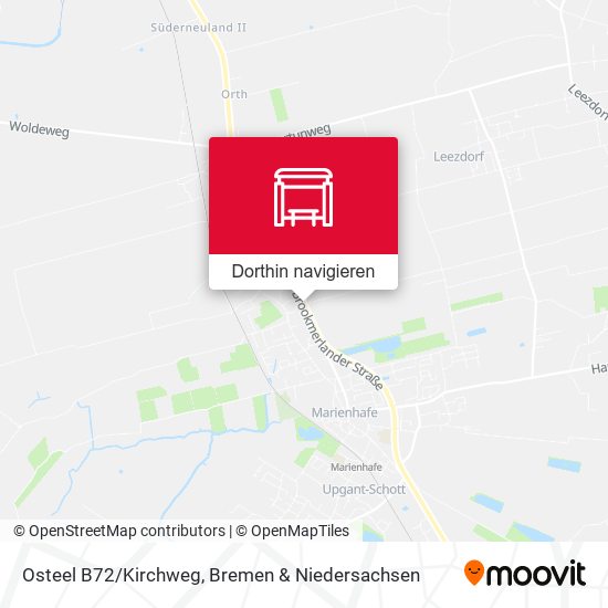 Osteel B72/Kirchweg Karte