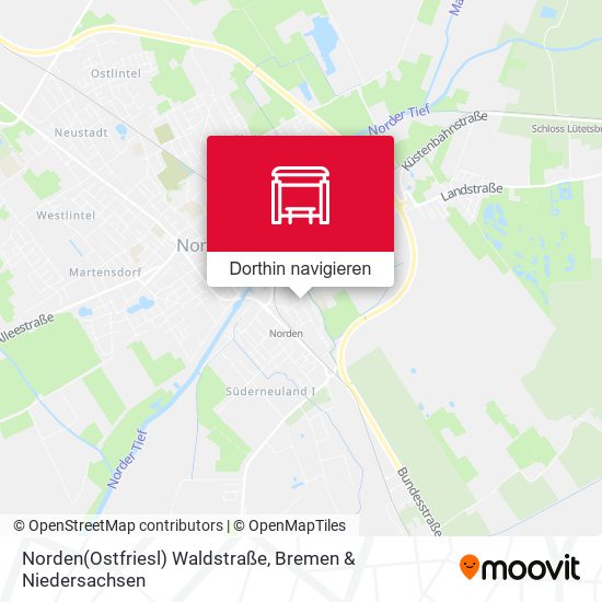 Norden(Ostfriesl) Waldstraße Karte