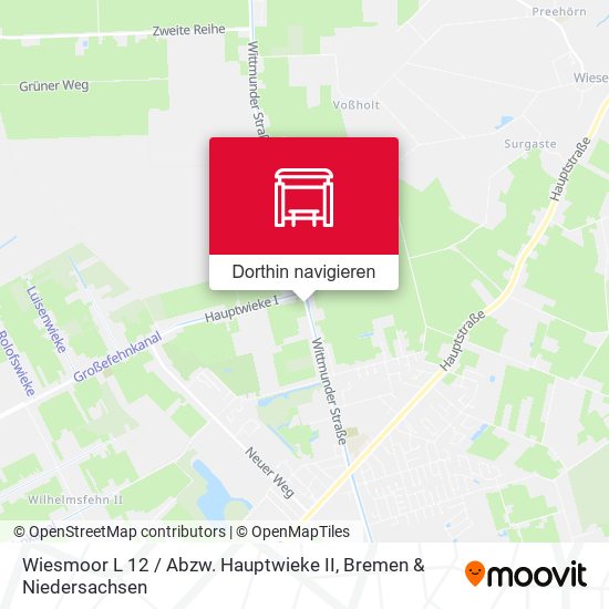 Wiesmoor L 12 / Abzw. Hauptwieke II Karte