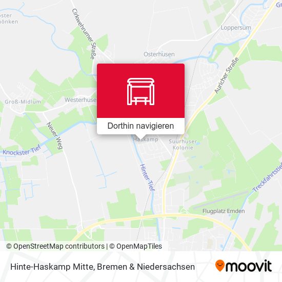 Hinte-Haskamp Mitte Karte