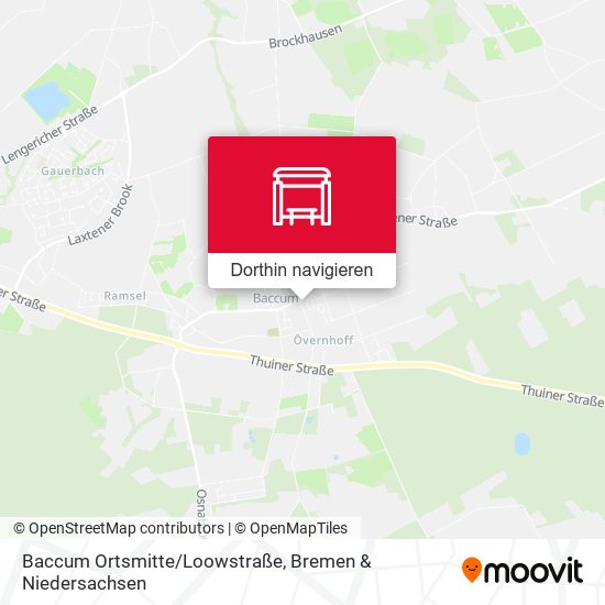 Baccum Ortsmitte/Loowstraße Karte