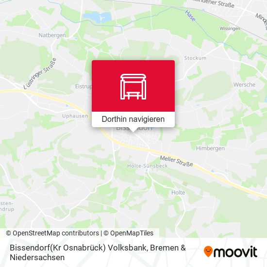 Bissendorf(Kr Osnabrück) Volksbank Karte