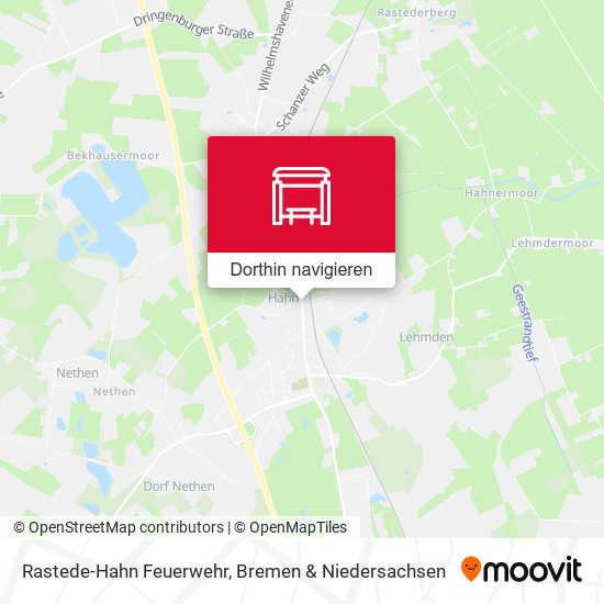 Rastede-Hahn Feuerwehr Karte